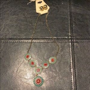 Necklace and earrings
